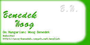 benedek woog business card